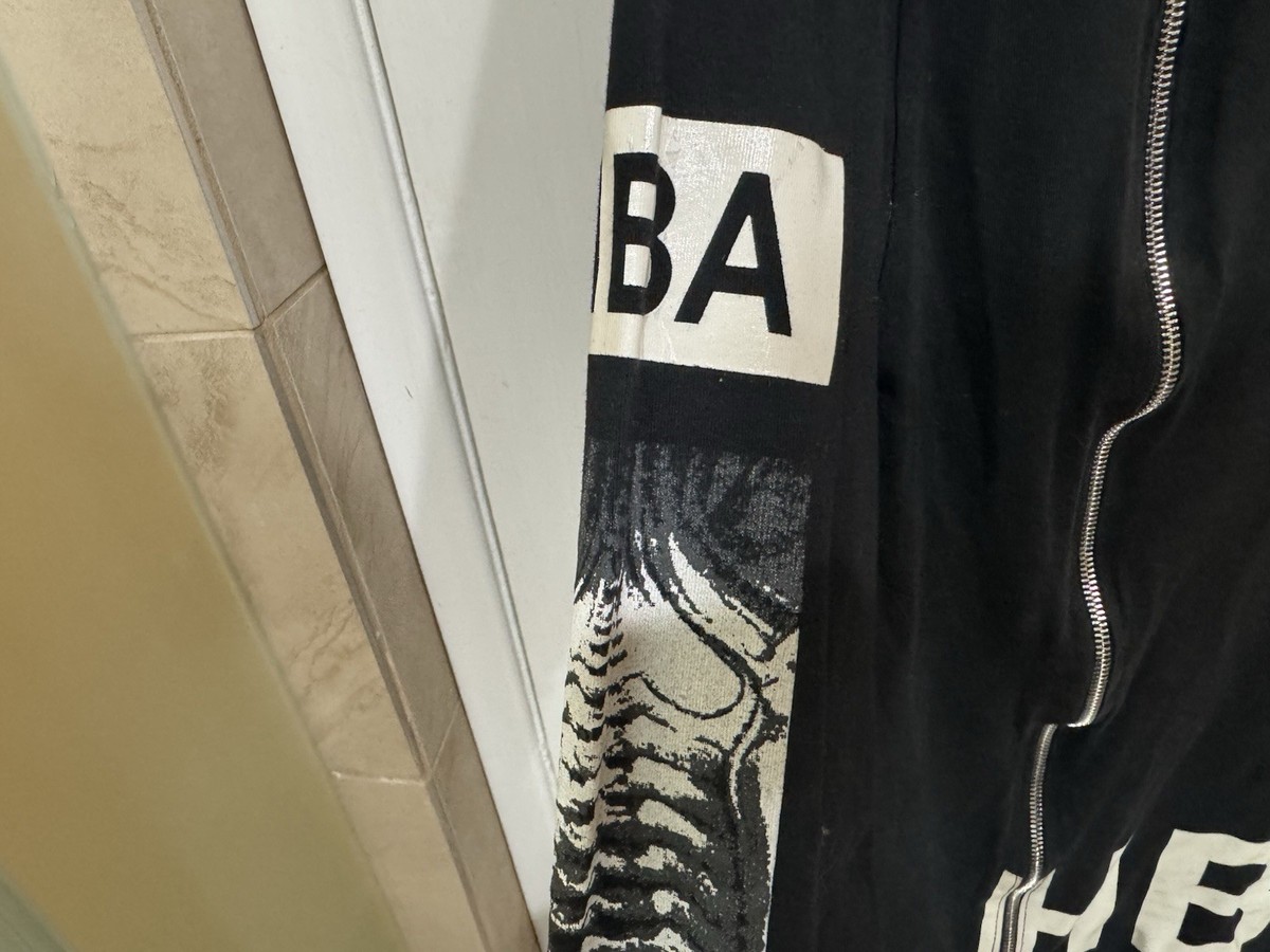 Hood By Air HBA X-Ray Skeleton Double Zip Zipper Long Sleeve Shirt