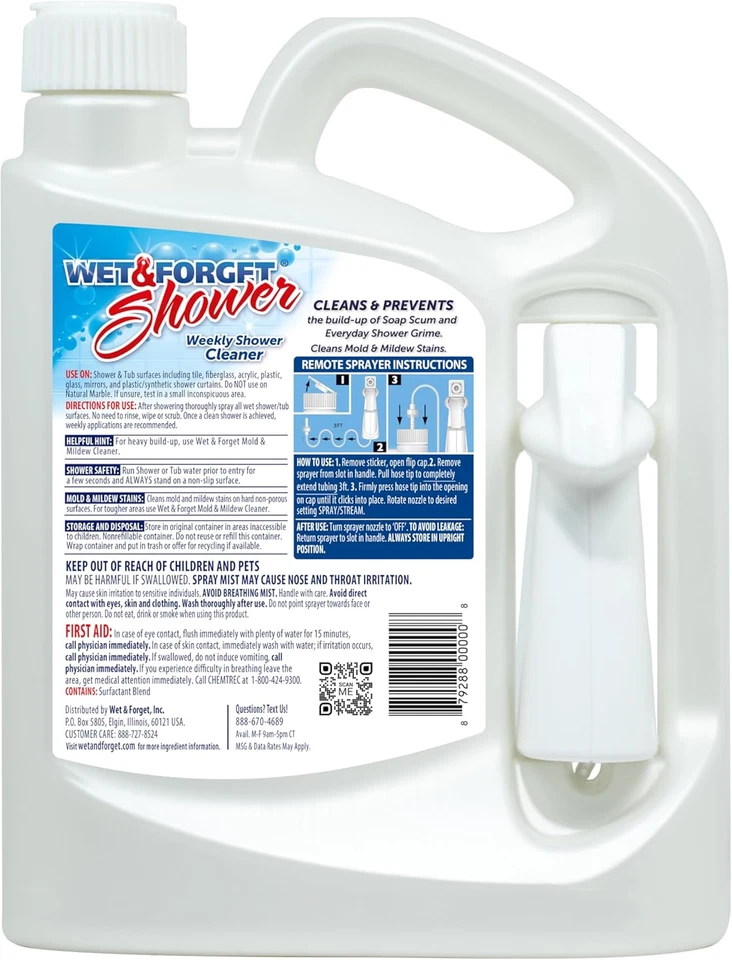 Spray Limpiador de Ducha Húmedo, Multi-Superficie, 64 Onzas Líquidas, 1 Paquete Foto 2 de 4