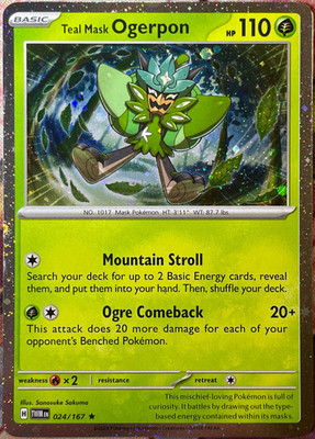 Pokemon - Teal Mask Ogerpon Cosmos - Holo Rare - 024/167 -  Holo -  PROMO - NM/M