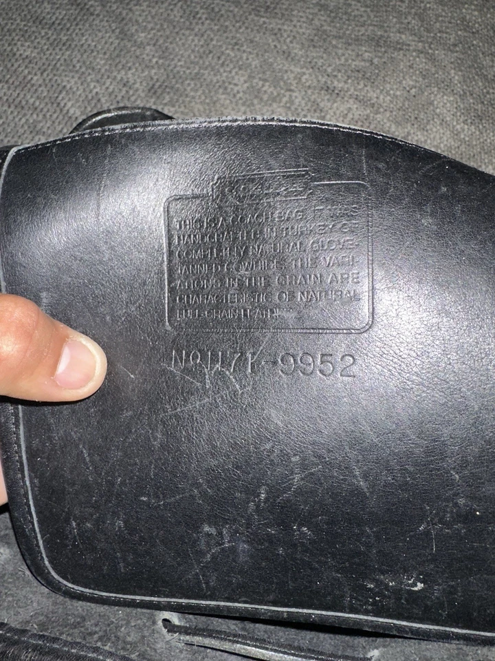 Bolso de hombro vintage COACH 9952 Lula’s Legacy cuero negro con cordón Foto 4 de 4