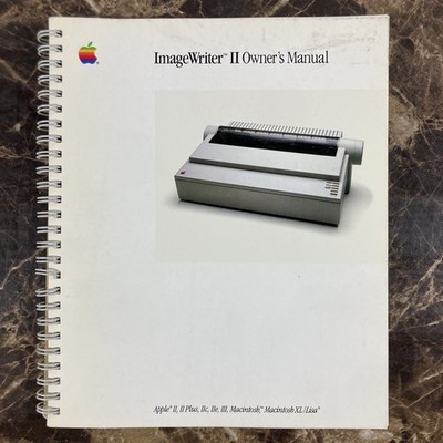 Apple ImageWriter II Printer Owner's Manual Guide Apple II Mac Macintosh 1985