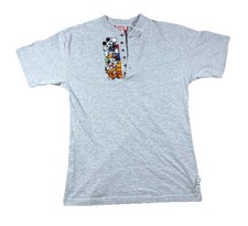 Vintage Mickey Inc Shirt Mens Medium Henley Donald Duck Goofy Disney Embroidered