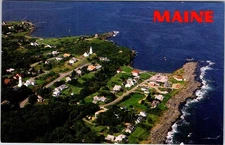 Postcard AERIAL VIEW SCENE State of Maine ME AN1279