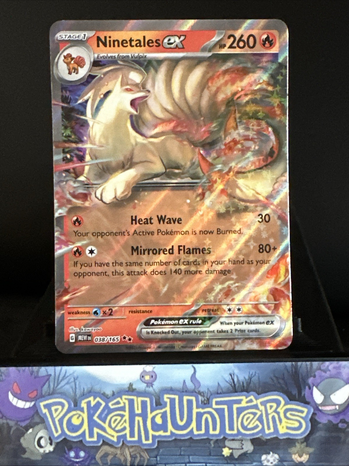 Pokemon Card Ninetales EX 038/165 Scarlet & Violet 151 Half Art Double Rare NM