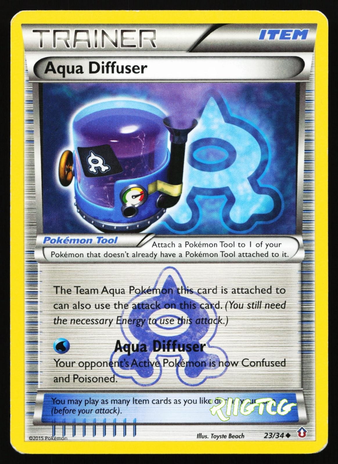 Aqua Diffuser 23/34 Double Crisis HP Pokemon