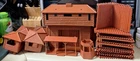 54mm Marx Original Fort Apache - Red Brown W/ Corner & Over Gate Blockhouses VGC
