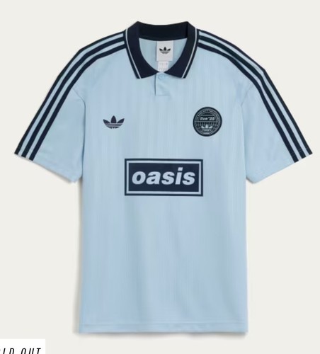 Adidas Originals x Oasis Tour Jacquard Trikot Clear Sky Blue Medium M