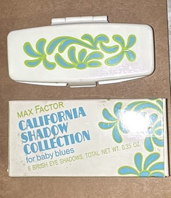 Vintage Max Factor California Shadow Collection Eye Shadow For Baby Blues W/Box!