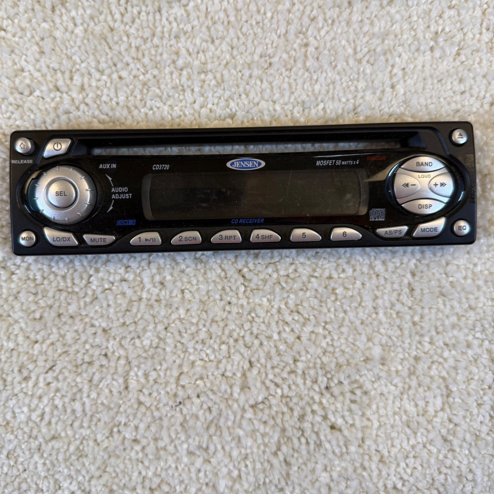 Jensen CD3720 Car CD Receiver AUX Input FACEPLATE In Sony Ca
