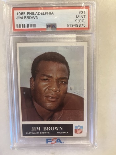 1965 Philadelphia Football Jim Brown #31 PSA 9 POP 25 None Higher