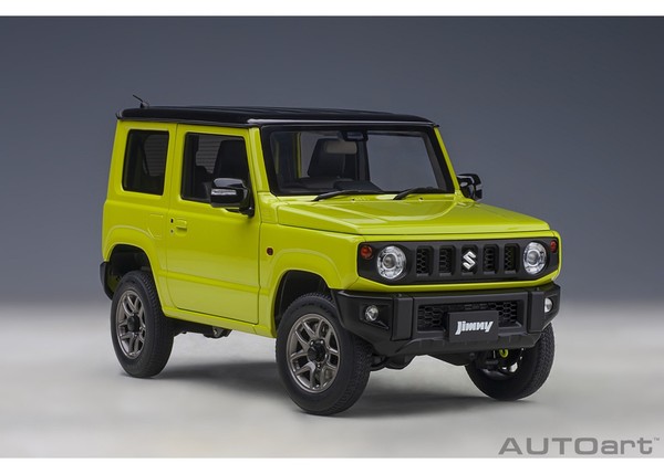 Autoart 78501 1/18 Suzuki Jimny JB64 Kinetic Gelb Mit Schwarzem Dach Modellauto-image
