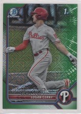 2022 Bowman Chrome Prospects Mega Box Green Mojo Refractor 15/99 Logan Cerny rf2