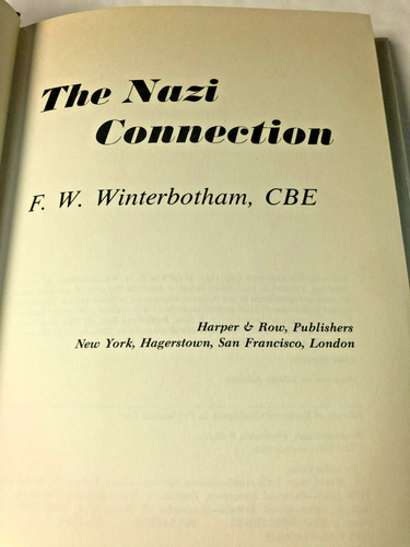 RARE 1ST PRINT! Nazi Connection by F W. Winterbotham (1978, Hardcover) FINE w/DJ - Picture 7 of 9