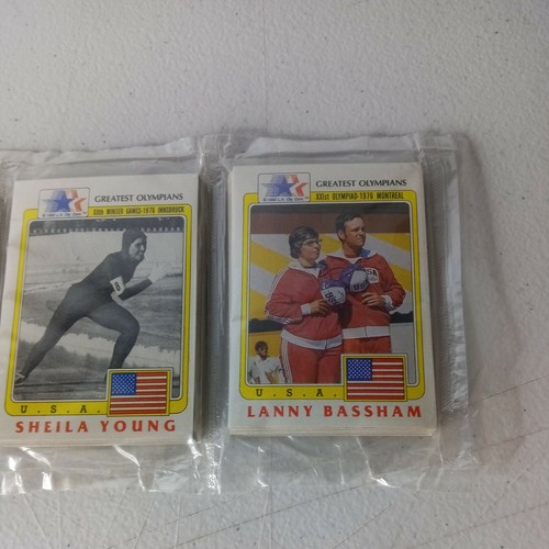 Juego de 45 tarjetas coleccionables Historys Greatest Olympians 1983 edición coleccionista selladas - Imagen 6 de 12