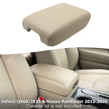 Fits 2013-2020 QX60 JX35 Center Console Lid Armrest Leather Cover Wheat Tan