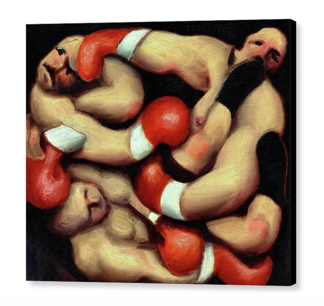 Fighting Art Gloves Abstract Boxing Canvas Wal Art For Sale By Artist