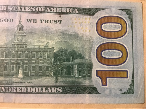 2013 ☆ $100 Dollar BILL Note ☆ Darker Print Error ☆ Reverse Visible From Front - Picture 8 of 13