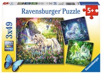 3 X 49 Teile Ravensburger Kinder Puzzle SchöNe EinhöRner 09291