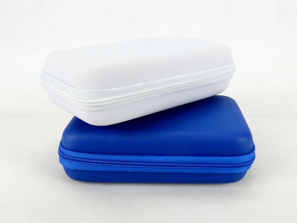 Estojo de armazenamento com zíper com bolsa interna de malha ~ Azul ou branco ~ #IT904 - Imagem 2 de 4