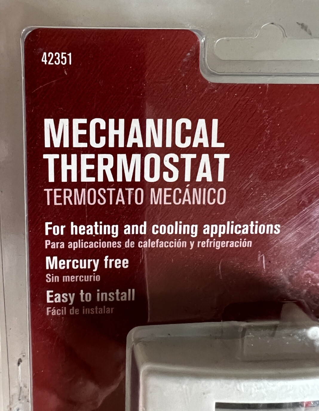 ACE 42350 Mechanical White Thermostat Heating Only 24 Volt Furnace
