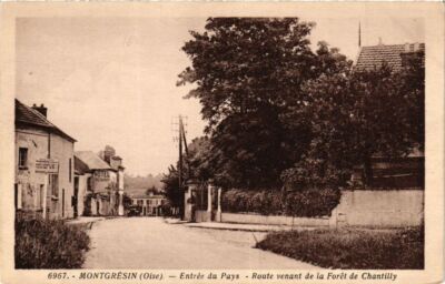 CPA MONTGRESIN Entrée du pays - Route vom Wald von CHANTILLY (377235)
