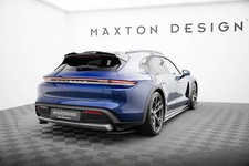 Heck Ansatz Flaps Diffusor für Porsche Taycan Cross Turismo 4S schwarz glanz
