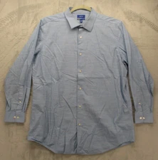Apt. 9 Premier Flex Button Up Shirt Men's XL Slim Fit Blue White Color Blend