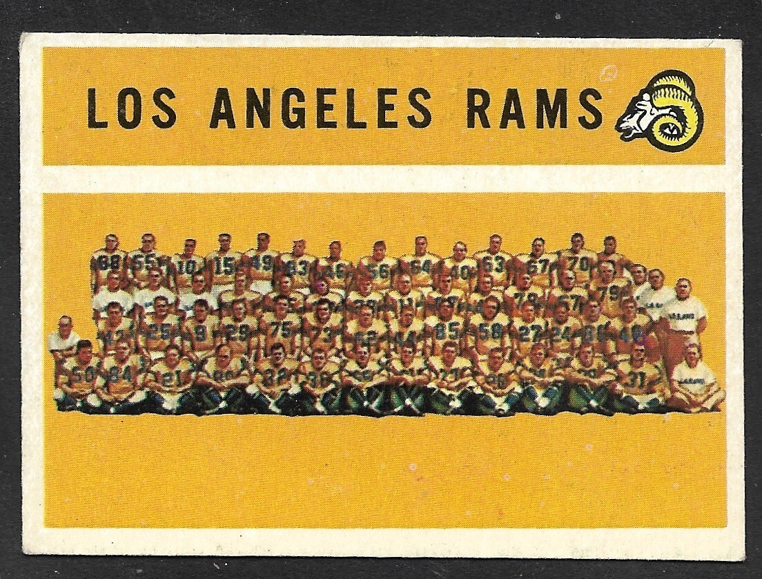 1960 TOPPS FOOTBALL #71 LA RAMS Team Checklist ( Unmarked ) EX A | eBay