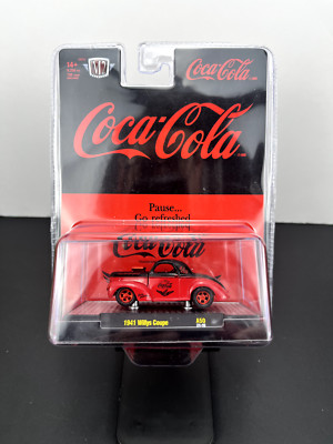 M2 Machines Coca-Cola CHASE 1941 Willys Coupe A50 Black & Red