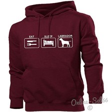 Eat Sleep Labrador Hoodie Hoody Mens Women Kids Dog Pet Animal 