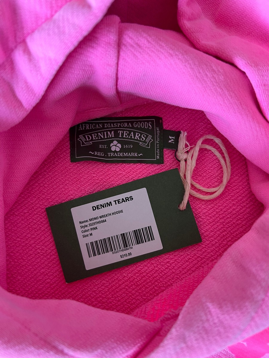 Denim Tears Mono Wreath Hoodie - Size Medium - Pink - NEW | eBay