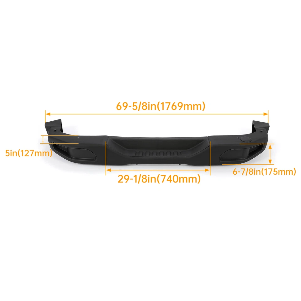 Rear Bumper For Jeep Wrangler JK 2007-2018 Rubicon 10th Anniversary Style 07-18 - Image 2 of 4