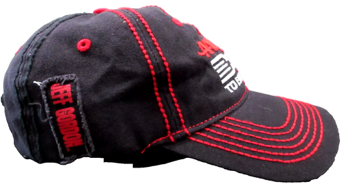 Nascar Hat Cap Strap Back Black Red Jeff Gordan Racing Team AARP - Picture 3 of 8