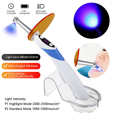 Dental Wireless Cordless LED Cure Curing Light Lamp 2500mw 5W Tool Resin  Cure KK