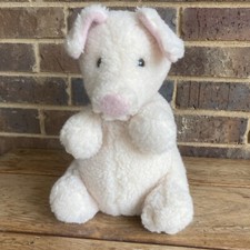 Vintage 1980 Dakin Pillow Pets White Pig Plush Stuffed Animal