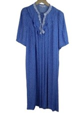 Jane Schaffhausen Belle France Vintage Dress Women's Size 10 Blue Polka Dot USA