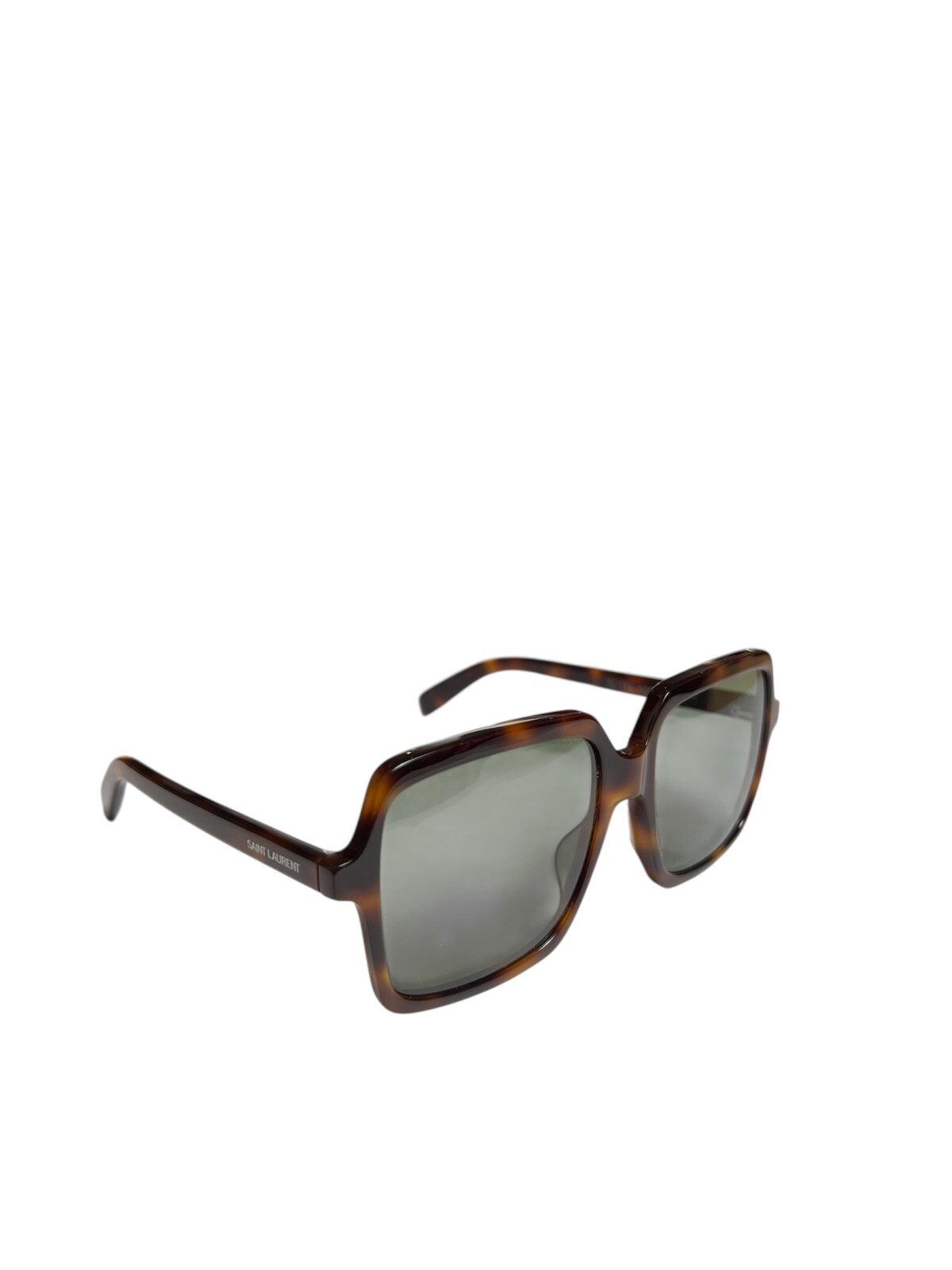 Occhiali da sole SAINT LAURENT SL174 marrone tartaruga quadrati lenti grigio acetato