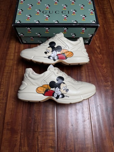 Disney x Gucci Rhyton Myszka Miki Beżowe męskie sneakersy - rozmiar 8.5G 9US - WYSYŁKA JAK NAJSZYBCIEJ