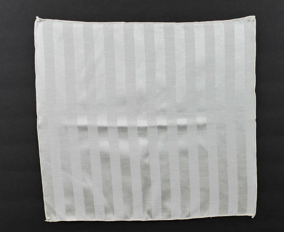 Juego de 6 servilletas de tela marfil satinado rayas mesa de cena fiesta 16"x16" Foto 3 de 3