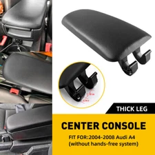 For Audi A4 B6 B7 2004-2008 Leather Armrest Center Box Console Lid Cover Black