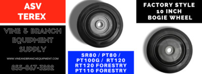 ASV  10 inch FACTORY STYLE BOGIE WHEEL  RT135 / RT135 Forestry / VT100 / RT75