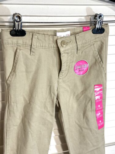 Childrens Place Girls Khaki Uniform Pants Size 6 Stretch NWT - Picture 2 of 18