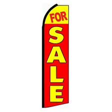 FOR SALE Banner Flag Sign Display Only Flutter Swooper Feather 3' Wide RED