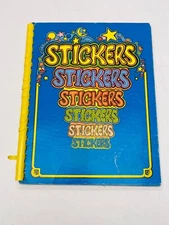 Vintage Sticker Album Book Star Bright Designs 1980s w/ Lots of Stickers BIN 62