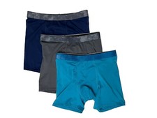 NEW 3 PK - HANES - Poly/Spandex - Lightwt Stretch - Boxer Breifs - Boys L 4" Ins