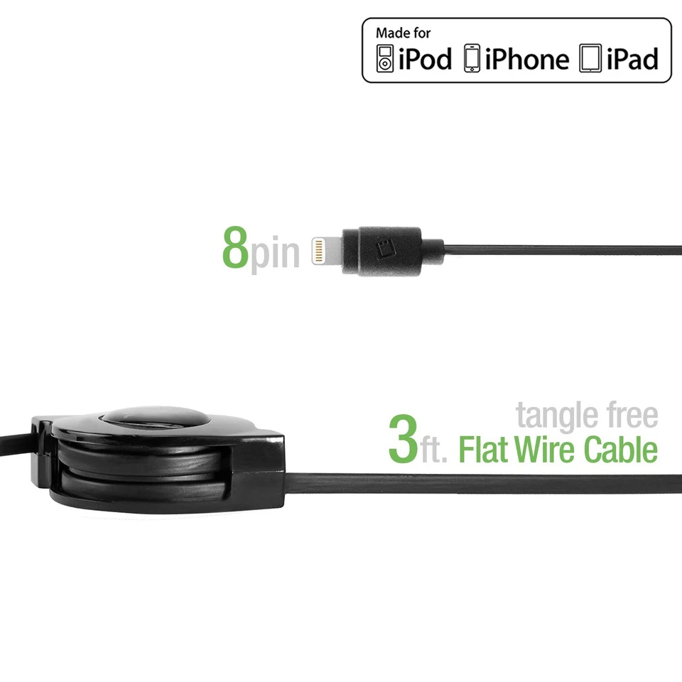 Cellet Retractable Apple MFi Certified Lightning Charging / Data Cable - Image 3 of 4