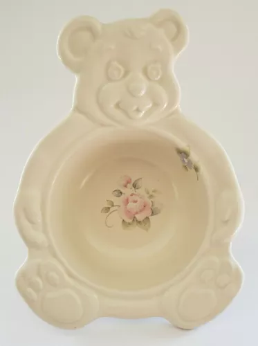 Pfaltzgraff Tea Rose Child Kids Teddy Bear Bowl Vintage