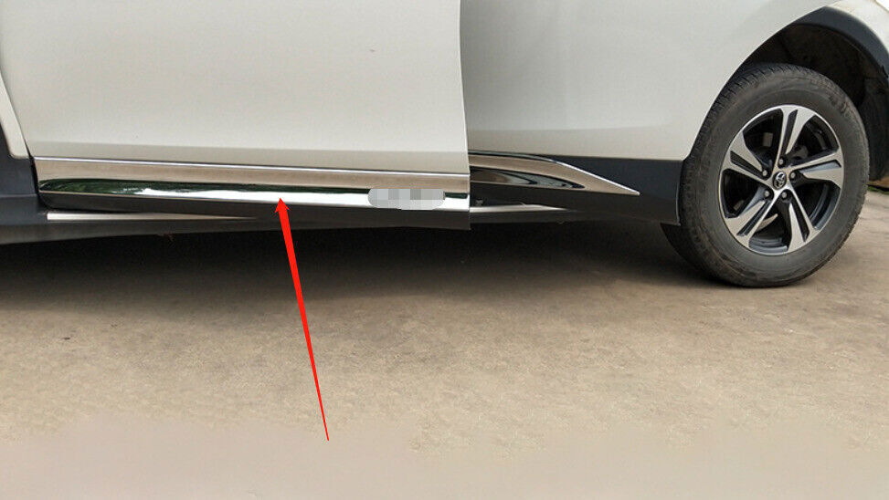 For Toyota RAV4 2013-18 Chrome Side Door Body protect Molding Sill Guard Trim 4p