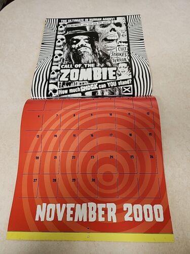 De Colección Rob Zombie 2000 Calendario Rob Zombie Arte La Historia de los Antojos Indescriptibles - Imagen 13 de 15