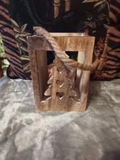 Pomeroy wooden Christmas candle holder.,candle not included.